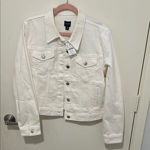 J. Crew Ivory Denim Jacket